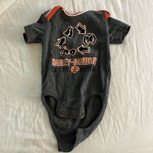 Harley Davidson Baby Onesie Size 3-6 Months